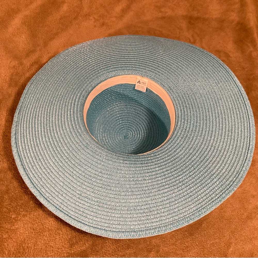 NWOT A & O International Vintage 80s 90s Sun Hat Blue Women's One Size - Picture 6 of 9